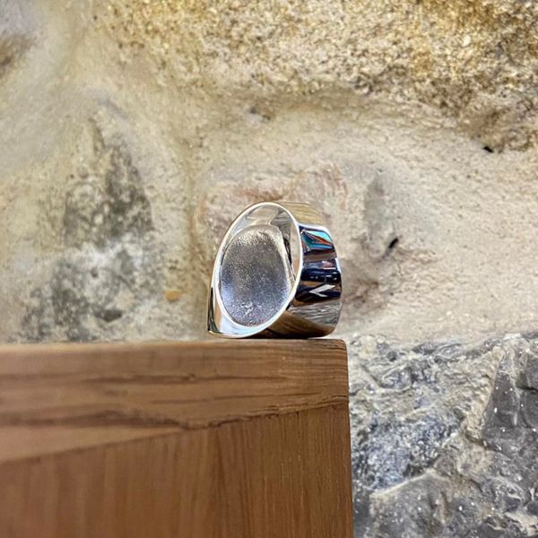4. Anello “tetto” grigio argento BRASS Workshop 24an69
