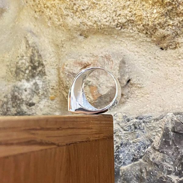 5. Anello “tetto” grigio argento BRASS Workshop 24an69