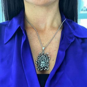 4. Face of Medusa pendant silver grey