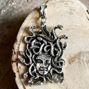5. Face of Medusa pendant silver grey