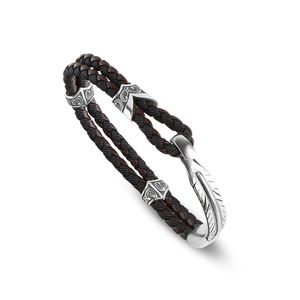 Bracciale piuma d'aquila nero ELLIUS Jewelry