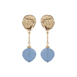 Tuhina Earrings E693G blue House Of Tuhina