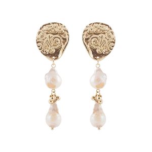 Tuhina Earrings E702G white House Of Tuhina