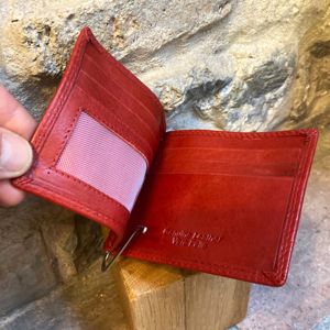 1. Card holder money clip red BRASS Workshop ts-1016