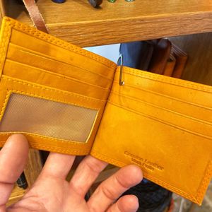 1. Card holder money clip yellow BRASS Workshop ts-1016