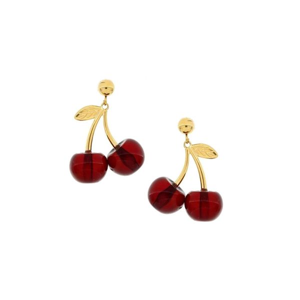 1. Orecchini ciliegie rosse oro BRASS Workshop mm09