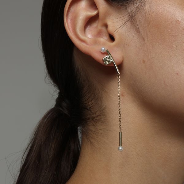 3. Delicate earrings gold KALLIOPE Handmade Jewelry gs1796