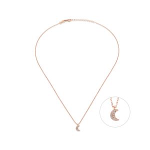 Moon silver Necklace rosegold Kurshuni Gioielli