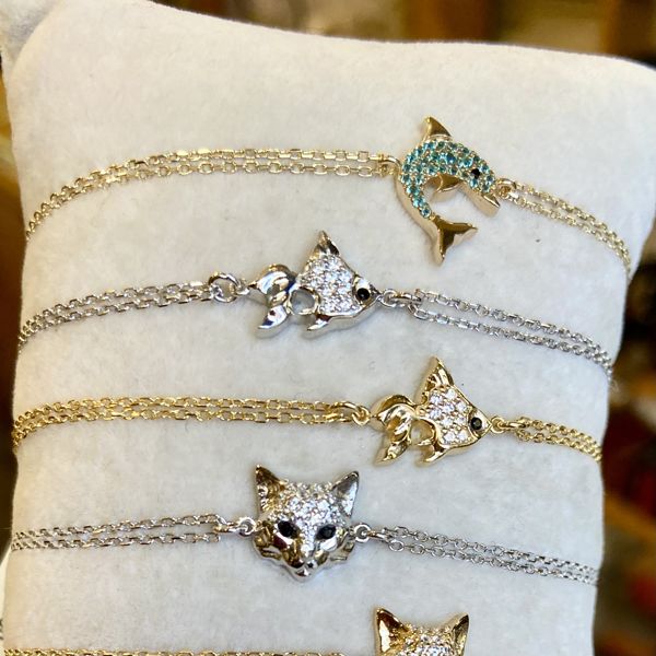 2. Bracciale pesce grigio argento Kurshuni Gioielli kr1188-100