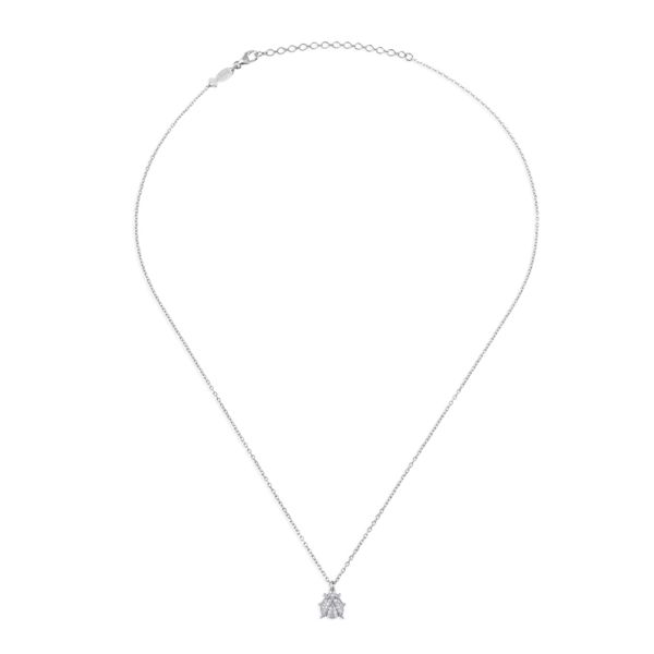 2. Ladybug sterling silver necklace silver grey Kurshuni Gioielli kr1195-200
