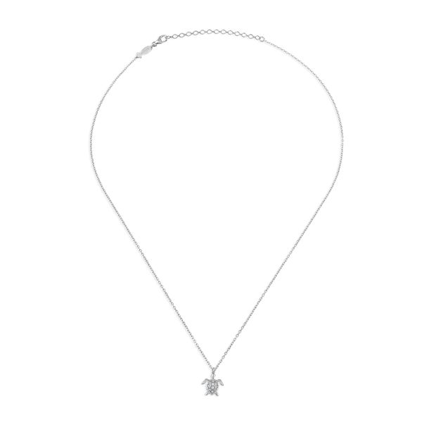 2. Collana tartaruga di mare grigio argento Kurshuni Gioielli kr1199-200