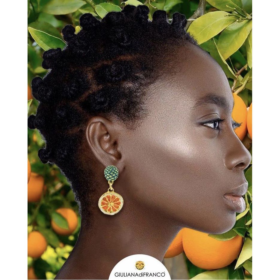 3. Agrodolce Earrings J-E126 Orange GIULIANAdiFRANCO gioielli j-e126