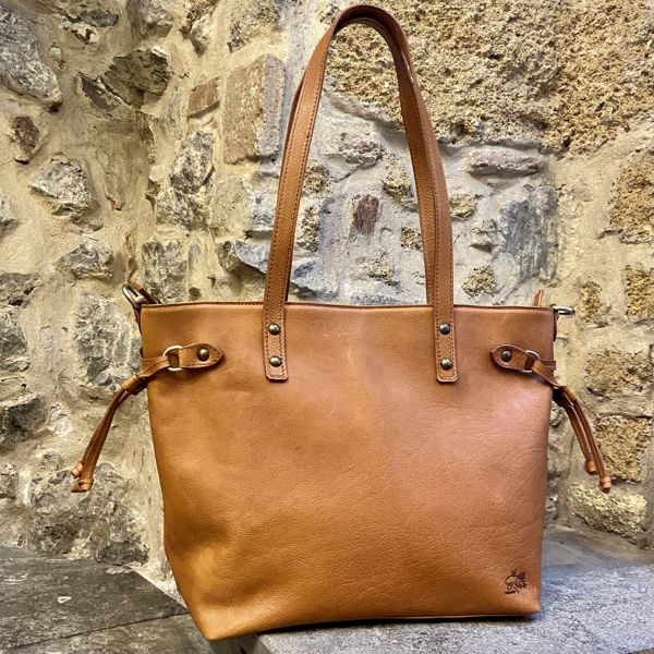 BOLSO Esagona - Borsa A Tracolla Uomo In Pelle - Manico Lungo, Colore Nero