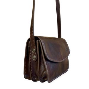 Borsa piccola tre scomparti testa di moro BRASS Workshop