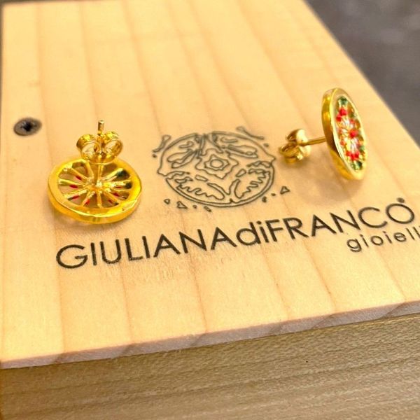 2. Sicilian Cart Wheel Earrings J-E146 gold GIULIANAdiFRANCO gioielli j-e146