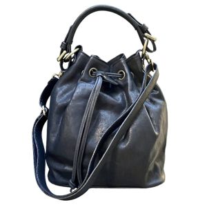 Drawstring Bucket Bag black BRASS Workshop