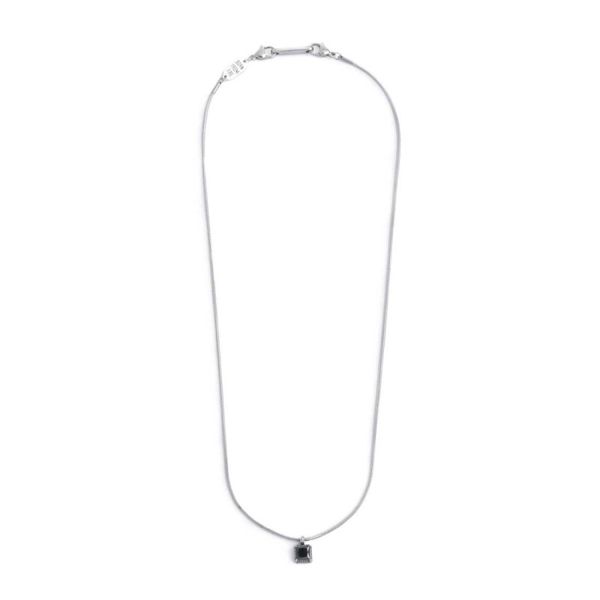 1. Square Zircon Pendant Necklace black Marlù Gioielli 33cn0021-n