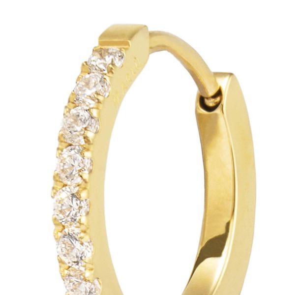 2. Zirconia hoop earrings gold Marlù Gioielli 31or0020