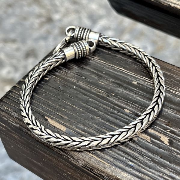 Bracciale A Maglia Barbazzale In Argento 925 - Larghezza 14mm, Lunghezza Regolabile Da 16 A 25 Cm, Finitura Lucida
