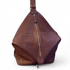 My way, Single shoulder bag dark Brown BRASS Workshop