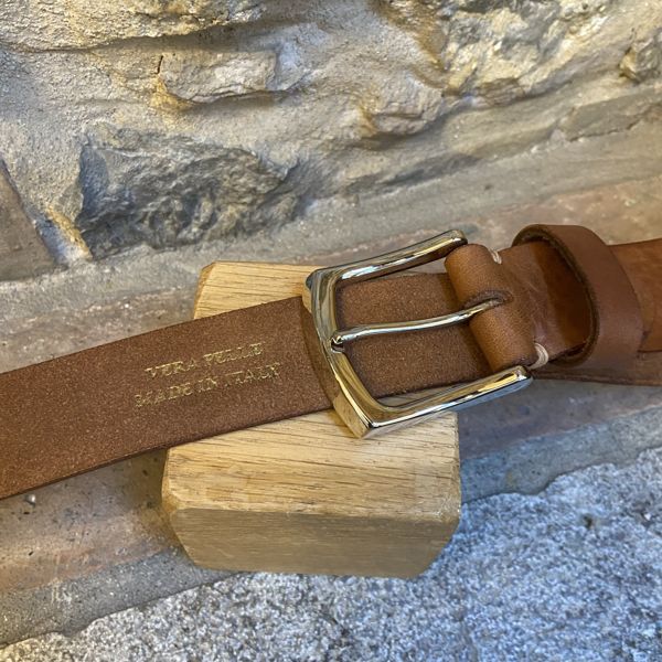 3. Leather belt Brown BRASS Workshop asf01