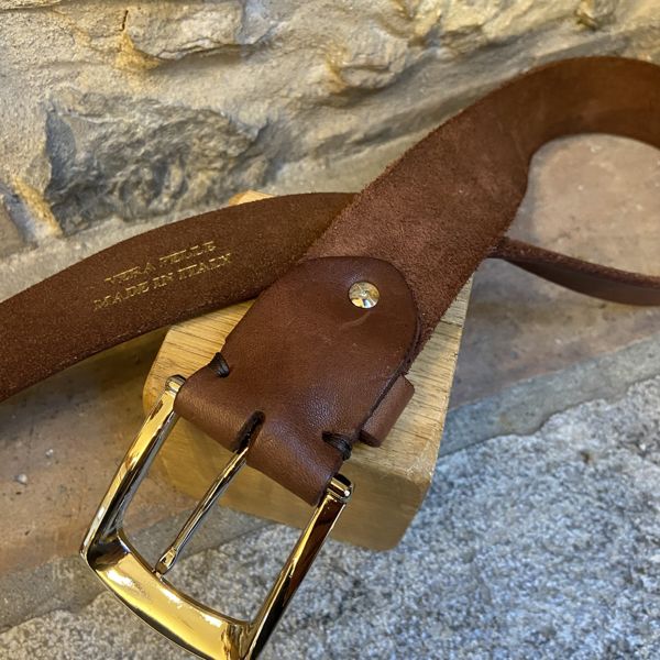 2. Leather belt Dark Brown BRASS Workshop asf01