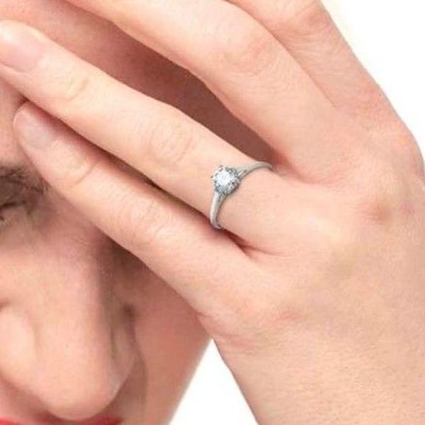 1. Anello solitario 6,25 mm bianco Marlù Gioielli 31an0010w