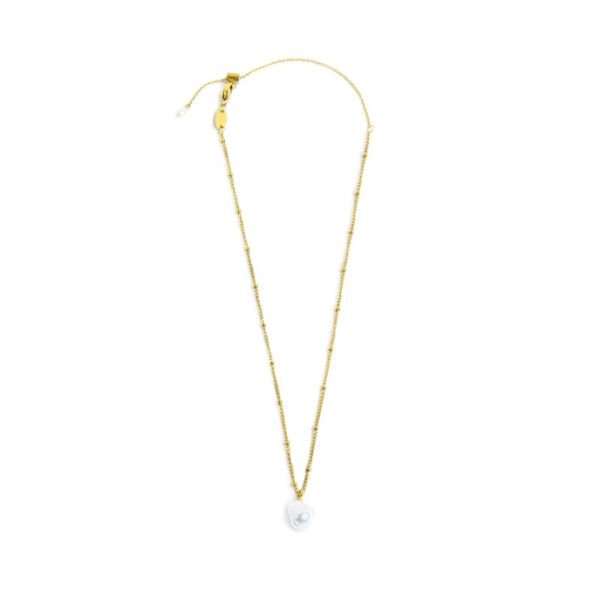 1. Collana catena grumetta con perla oro Marlù Gioielli 33cn0035-w