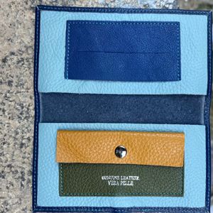 1. Elastic tobacco pouch blue BRASS Workshop pt8577