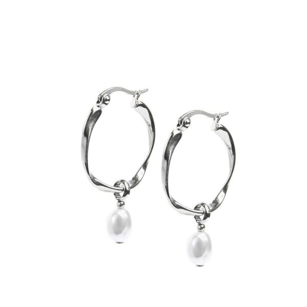 Orecchini A Cerchio Philip Jones: Placcati Argento Con Cristalli Zircondia – Ipoallergenici