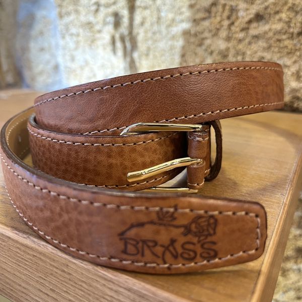 2. Cintura donna 2,5 cm Cuoio BRASS Workshop cd01