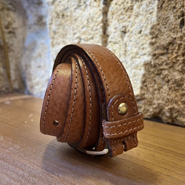 3. Cintura donna 2,5 cm Cuoio BRASS Workshop cd01