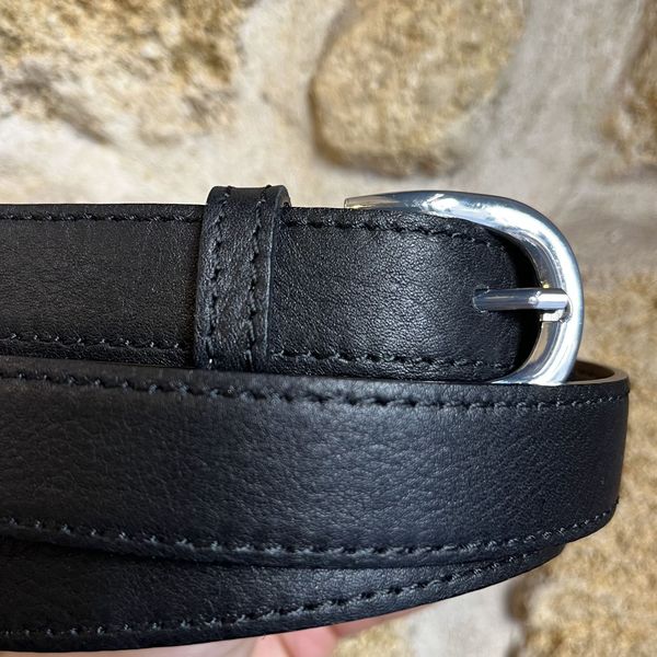 1. Cintura donna 2,5 cm Nero BRASS Workshop cd01