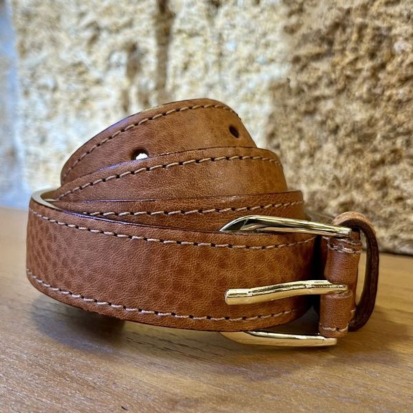 2. Cintura donna 2,5 cm Cuoio BRASS Workshop cd01g