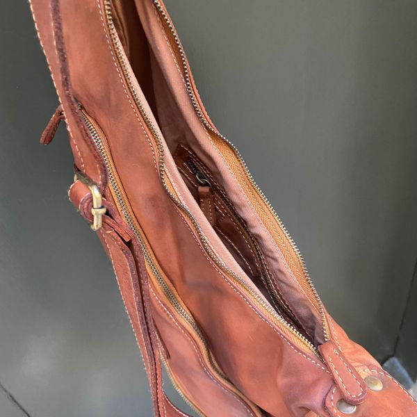 6. One shoulder bag brown BRASS Workshop bm866