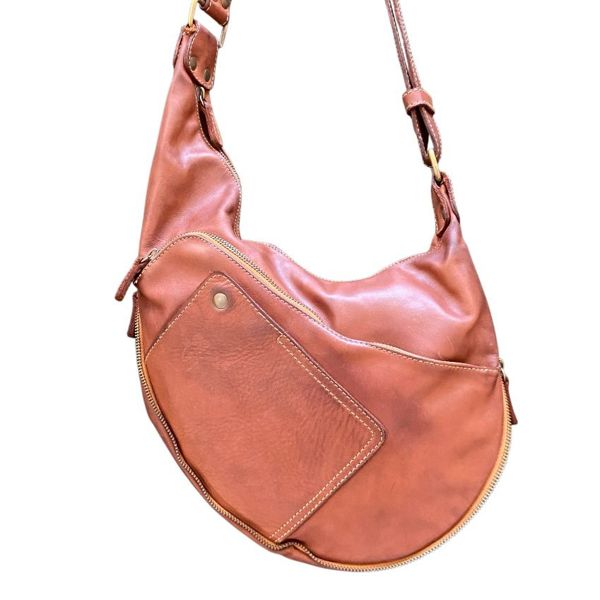 1. One shoulder bag brown BRASS Workshop bm866
