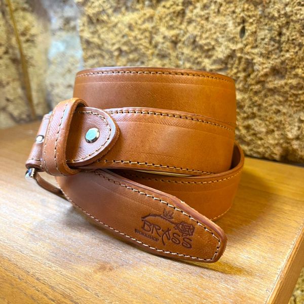 3. Belt 3.5 cm seam light brown BRASS Workshop cap03