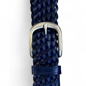 3.5cm Braided Belt Blue BRASS Workshop