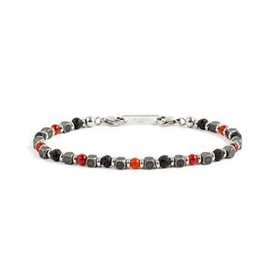 2. Bracciale corniola e lavica rosso