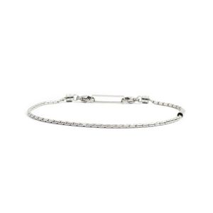 Oval box bracelet 2 mm steel grey Marlù Gioielli