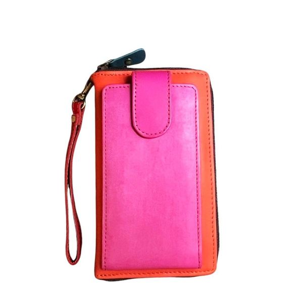 Portafogli tracolla R11 fucsia/arancione BRASS Workshop