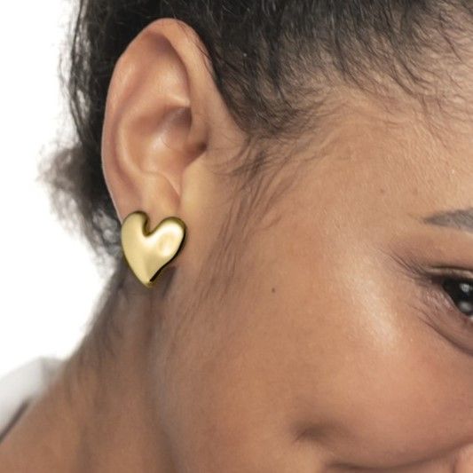1. Orecchini cuore irregolare oro Marlù Gioielli 33or0087