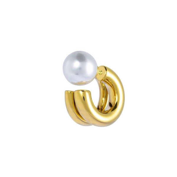 4. Orecchini cerchio doppio perla oro Marlù Gioielli 33or0083