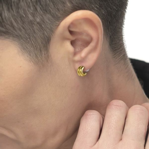 4. Double hoop pearl earrings 2 gold Marlù Gioielli 33or0082