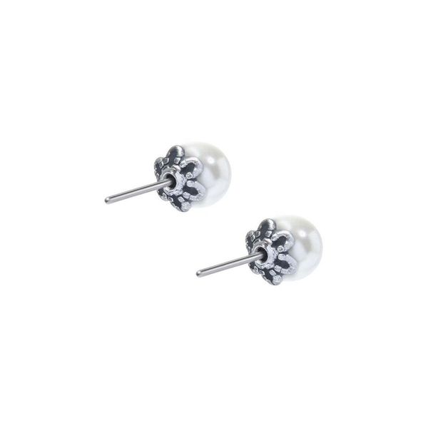 1. Stone Sphere Earlobe Cover Earrings white Marlù Gioielli 13or026