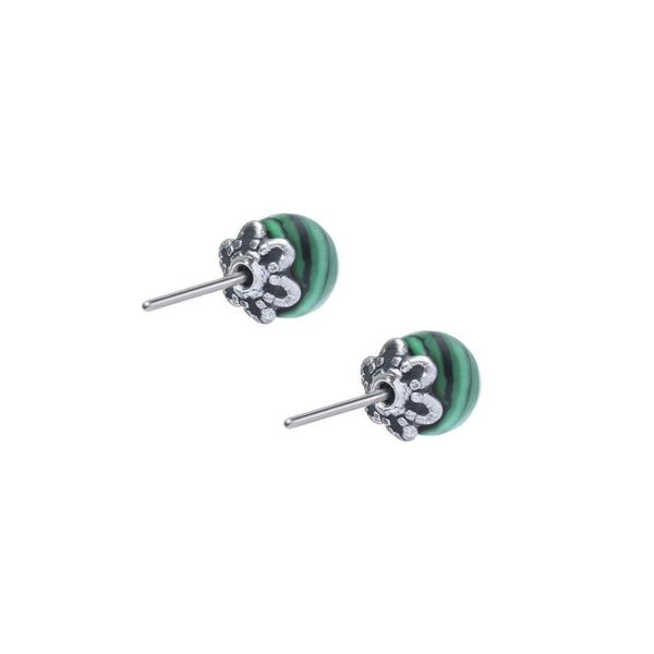 1. Stone Sphere Earlobe Cover Earrings green Marlù Gioielli 13or026