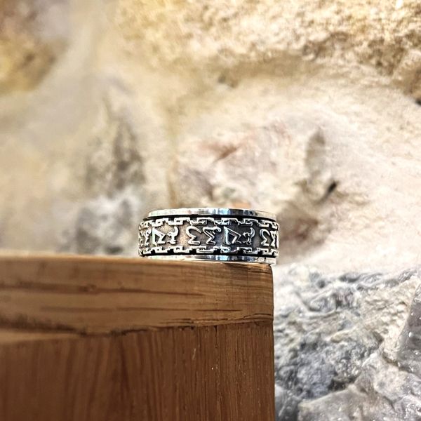 3. Mantra Spinner Ring silver grey BRASS Workshop 25an02