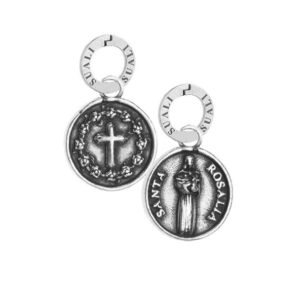 1. Charm Saint Rosalia silver grey Suali Gioielli bl0526