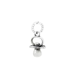 Pacifier charm silver grey Suali Gioielli