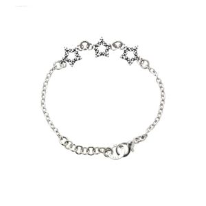 Bracciale tris di stelle grigio argento Suali Gioielli